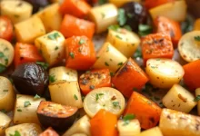 Photo of Запеченные овощи с травами и чесноком