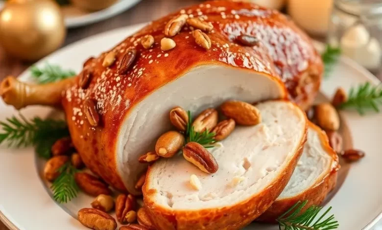 Photo of Праздничный фаршированный индейка с орехами